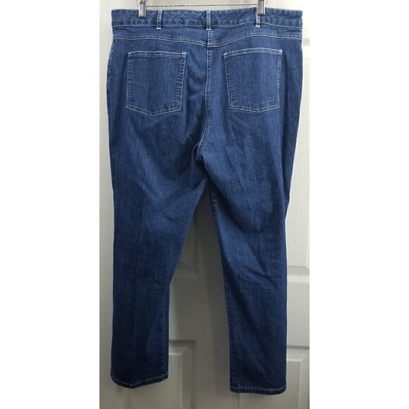 RUBY RD WOMEN JEANS EMBROIDERED ANKLE DESIGN  14 High Rise Medium WASH - Picture 5 of 9